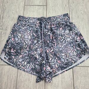 Athleta Women's Running Shorts Pink/Grey Abstract Size XS
